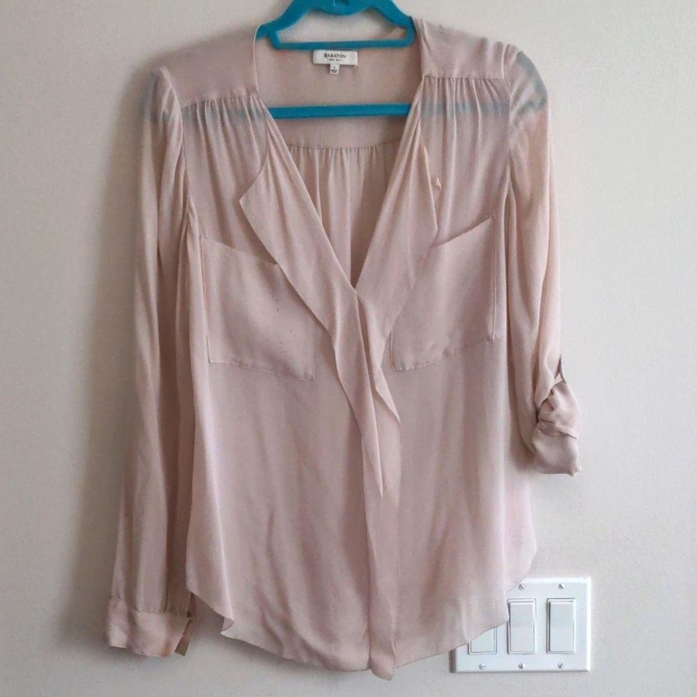 Grey silk blouse